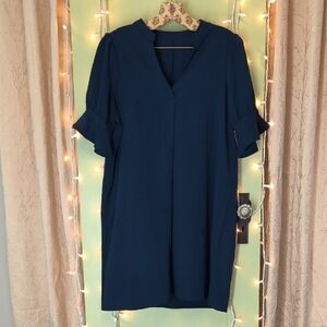 Women's Navy Blue light Weight T-shirt Style Dress L
